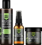 Мужской набор Arganove Men Exotic шампунь-кондиционер 2в1 масло и бальзам для бороды с арганой 200+30+50 мл — фото 2
