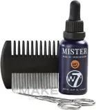 Мужской набор для бороды W7 This Beard is Taken масло с макадамией и камелией ножницы и расческа 30 мл уценка — фото 2