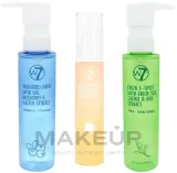 Набор для лица W7 Wide Awake! тоник гель для умывания и дневной крем с зеленым чаем кактусом и овсом 120+120+50 мл уценка — фото 2
