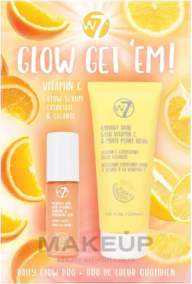 Набор для лица W7 Vitamin C сыворотка и пилинг с витамином C ниацинамидом и скваланом 30+120 мл уценка
