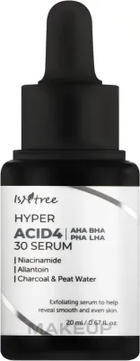IsNtree Hyper Acid 4 AHA BHA PHA LHA 30 отшелушивающая кислотная сыворотка для лица 20 мл