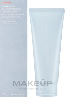 Laneige Water Bank Blue Hyaluronic увлажняющая очищающая пенка с гиалуроном и папаином 150 г