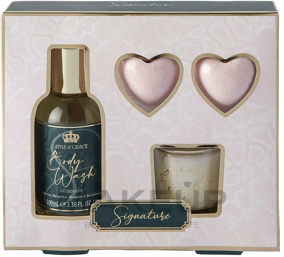 Набор Style & Grace Relax & Bathe гель для ванны 100 мл 2 бомбочки по 20 г и свеча 30 г