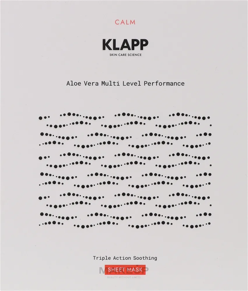 Успокаивающая тканевая маска для лица тройного действия Klapp Triple Action Soothing Sheet Mask