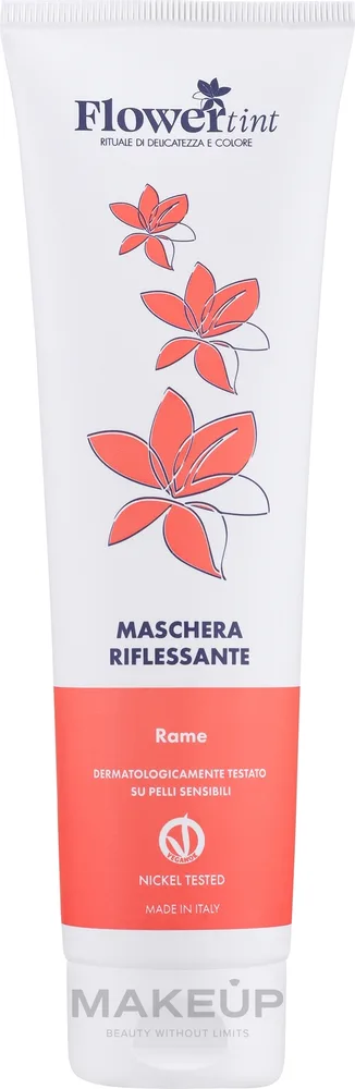 Тонирующая маска для волос FlowerTint медный оттенок, оливковое масло, имбирь, масло какао, вегано, 150 мл