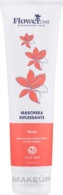Тонирующая маска для волос FlowerTint медный оттенок, оливковое масло, имбирь, масло какао, вегано, 150 мл