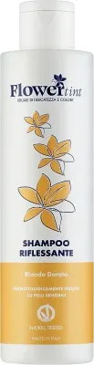 Тонирующий шампунь FlowerTint Riflessante золотистый блонд, веганская формула без аммиака и парабенов, 200 мл