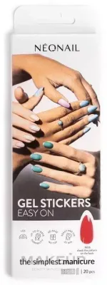Набор гелевых наклеек NeoNail Professional Gel Stickers Easy On 20 шт пилка и апельсиновая палочка