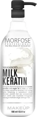 Шампунь Morfose Milk Keratin с молочным кератином, 15 аминокислотами и аргинином, без сульфатов, 1000 мл