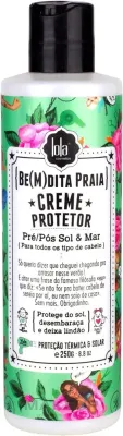 Крем для волос Lola From Rio Be(M)dita Praia защитный до/после солнца и моря, UV-защита, термозащита, с растительными маслами, 250 г