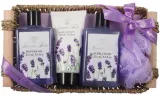 Набор для тела Aurora Lavender Fields гель для душа средство для ванны лосьон мочалка и корзинка с лавандой 250+250+120 мл — фото 1