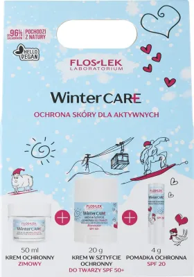 Зимний набор FlosLek Winter Care защитный крем крем-стик для лица и бальзам для губ 50+20+4 г