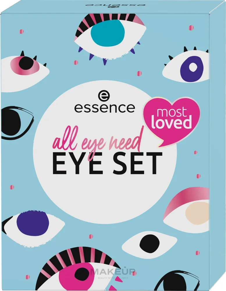 Набор для макияжа глаз Essence All Eye Need тушь подводка карандаш и тени 12+3+0.28+6 мл