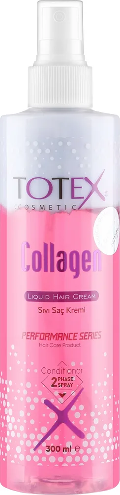 Двухфазная спрей-кондиционер для волос Totex Cosmetic Collagen Hair Conditioner с коллагеном, 300 мл