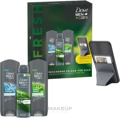 Набор Dove Men+Care Refresh гель-шампунь 250 мл гель для душа 250 мл дезодорант-спрей 150 мл и аксессуар