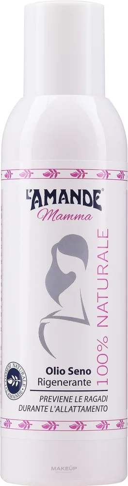 L'Amande L'Amande Mamma Olio Seno Rigenerante 100% Naturale * - Питательное масло для кожи груди и декольте LAmande Mamma с миндалём и календулой