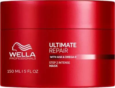 Wella Professionals Wella Professionals Ultimate Repair Mask With AHA & Omega-9 - Восстанавливающая крем-маска для волос Wella Ultimate Repair для всех типов волос, кислоты AHA, Omega-9, сквалан, витамин E, 75 мл