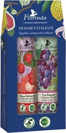 Набор кремов для рук Florinda дикая роза и клубника и виноград с маслом ши и оливой 2x30 мл