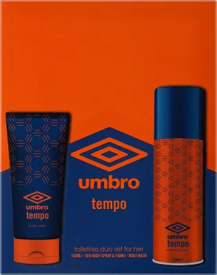 Набор Umbro Tempo гель для душа и дезодорант-спрей женский 2x150 мл