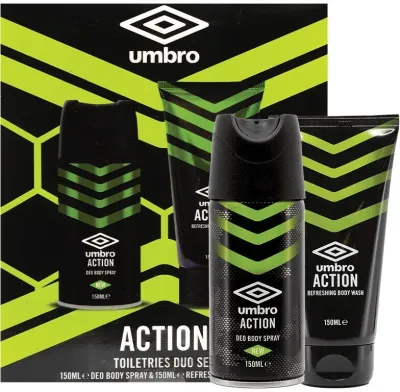 Набор Umbro Action дезодорант-антиперспирант 150 мл и гель для душа 150 мл для мужчин