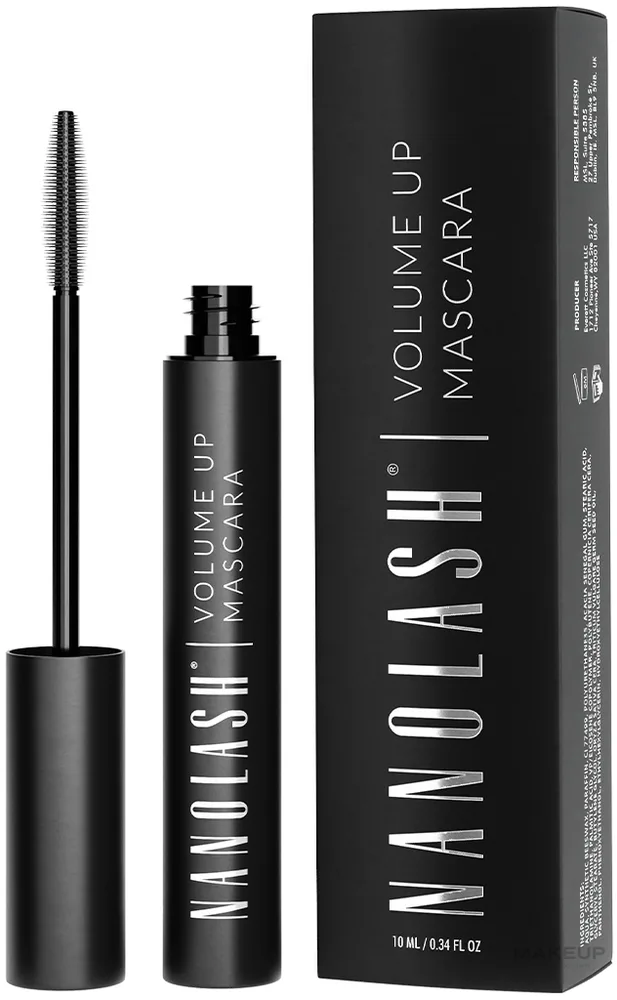 Тушь для ресниц Nanolash Volume Up Mascara для объёма, с щёточкой без комочков, 10 мл