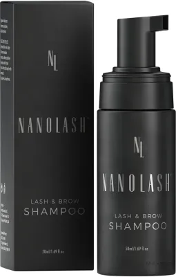 Шампунь Nanolash Lash & Brow для ресниц и бровей, деликатное очищение с алоэ и гиалуроновой кислотой, 50 мл