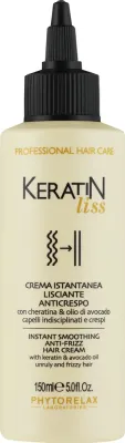 Phytorelax Laboratories Phytorelax Laboratories Keratin Liss Instant Smoothing Anti-Frizz Hair Cream - Крем для волос Phytorelax Keratin Liss разглаживающий против пушения, мгновенное разглаживание, с кератином и маслом авокадо, 150 мл