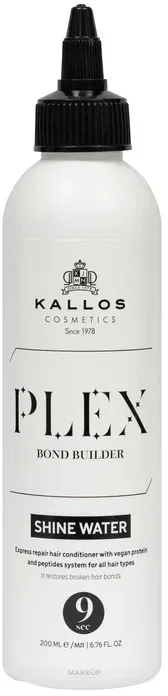 Kallos Cosmetics Kallos Cosmetics Plex Bond Builder Shine Water - Вода Kallos Plex Bond Builder Shine Water для блеска повреждённых волос, с семенами чиа, 200 мл
