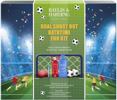 Набор детский Baylis & Harding Football Blueberry Fizz пена для ванны 300 мл шампунь 130 мл бомбочки и другие средства 9 предметов