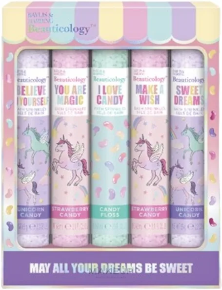 Набор жемчужин для ванны Baylis & Harding Beauticology Candy Sprinkled With Love 5 шт по 65 г