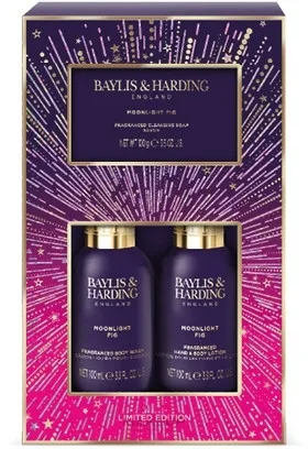 Набор Baylis & Harding Moonlight Fig гель для душа 100 мл лосьон для рук и тела 100 мл и мыло 100 г
