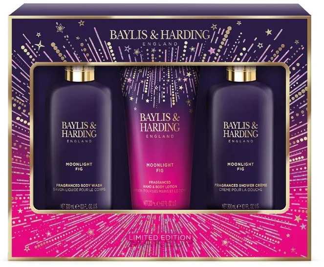 Набор Baylis & Harding Moonlight Fig гель для душа 300 мл крем для душа 300 мл и лосьон для рук и тела 200 мл