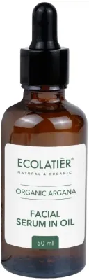 Серум-масло для лица Ecolatier Organic ревитализирующее с аргановым, миндальным маслом и витаминами, двухфазное, 50 мл