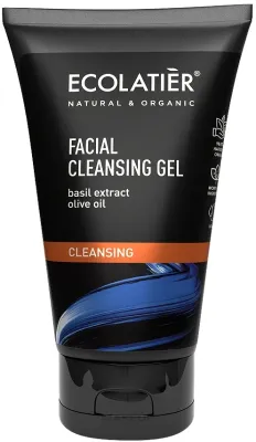 Очищающий гель для лица Ecolatier Facial Cleansing Gel с базиликом и оливой, 150 мл