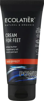 Крем для ног Ecolatier Deo-Cream for Feet дезодорирующий, с маслом ши и экстрактом мяты, 100 мл