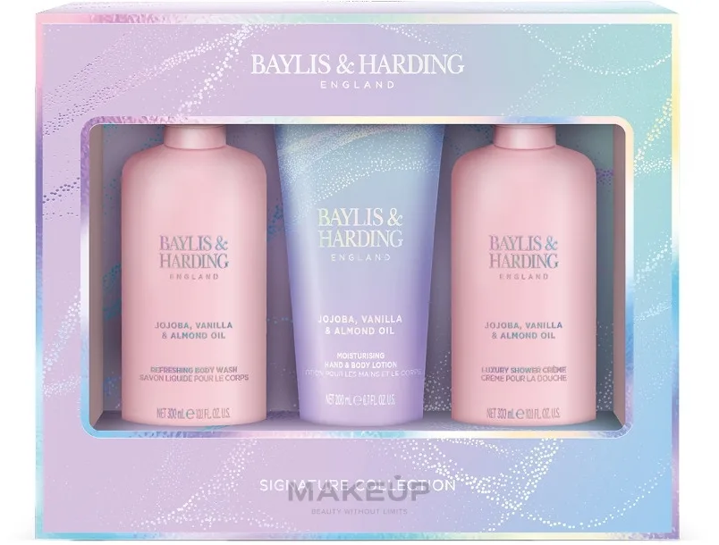 Набор для тела Baylis & Harding Jojoba Vanilla & Almond лосьон гель и крем для душа 200+2x300 мл