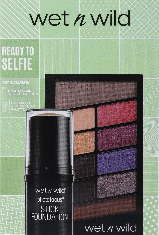 Набор для макияжа Wet N Wild Ready to Selfie тональная основа-стик и палетка теней для век 12 г+10 г