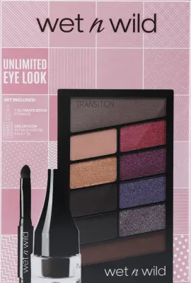Набор для макияжа глаз Wet N Wild Unlimited помада для бровей брюнет и палетка теней 2.5+10 г