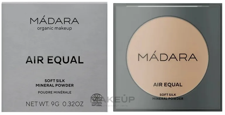 Madara Cosmetics Mineralny puder do twarzy w kompakcie - Минеральная пудра Madara Air Equal Soft Silk для лица, компактная, 9 г, оттенок 3 - Deep