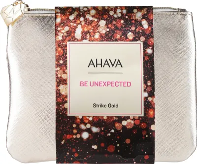 Набор для лица Ahava Strike Gold крем с гиалуроном крем для рук и маска со скваланом и минеральной водой 15+40+6 мл