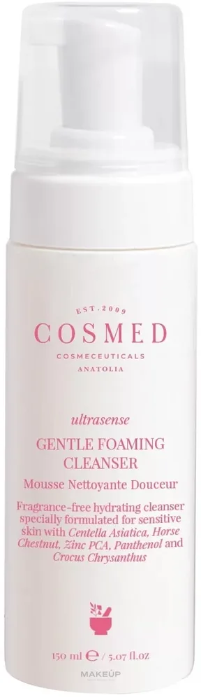 Cosmed Ultrasense деликатная очищающая пенка с центеллой и растительным комплексом 150 мл