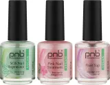 Набор для ухода за ногтями PNB Nail Doctor верхнее покрытие уход и регенератор 3x15 мл — фото 2