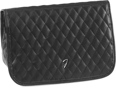 Косметичка Janeke Chic Big Pouch A6114VT стеганая черная 21,5х27,5х10 см