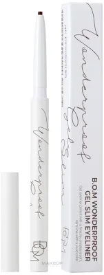 Карандаш для глаз Beauty of Majesty Wonderproof Gel Slim Eyeliner гелевый, водостойкий, толщина стержня 2 мм, 0,1 г