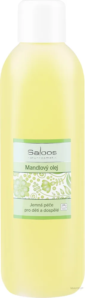 Масло для тела и массажа Saloos Sweet Almond миндальное холодного отжима 1000 мл