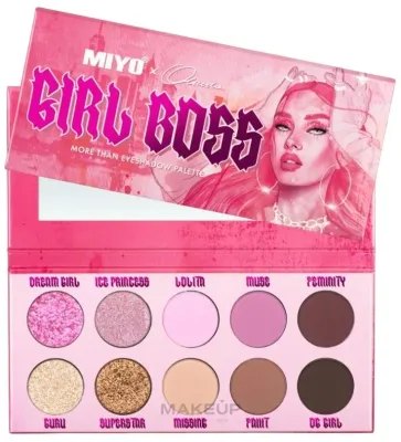 Палетка теней для век Miyo Girl Boss Eyeshadow Palette 10 оттенков