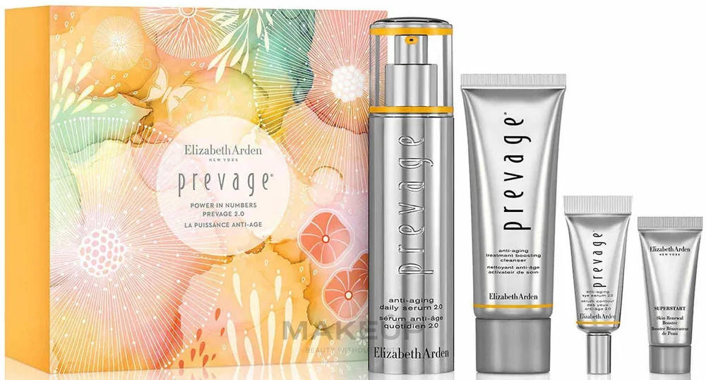 Набор Elizabeth Arden Prevage 2.0 Power in Numbers сыворотка 50 мл очищающее средство 50 мл и еще 2 средства