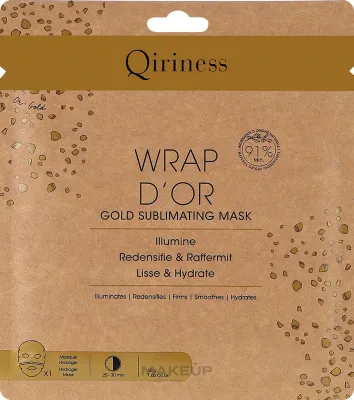 Qiriness Wrap d'Or Gold Sublimating Mask — гидрогелевая маска для лица с гиалуроновой кислотой и ягодами, 30 г