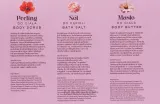 Набор для тела HiSkin Pink Blooms сахарный скраб соль для ванны и баттер с маслом какао и ши 3x200 мл — фото 3