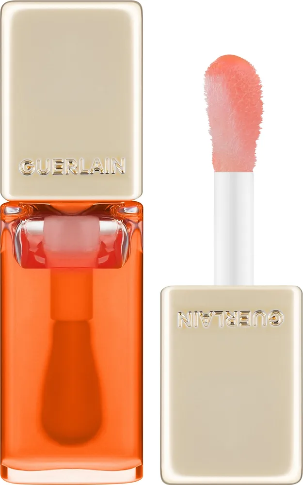Оттеночное масло для губ Guerlain KissKiss Bee Glow с мёдом, оттенок 319 - Peach Glow